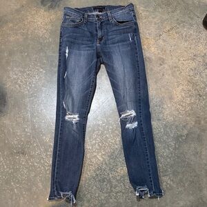 Flying Monkey Dark Blue Distressed Skinny Jeans